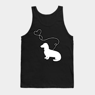 dog cute dachshunds heart Tank Top